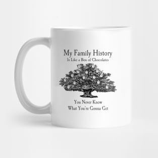 My Family History Is Like a Box of Chocolates Mug